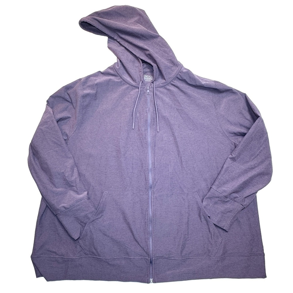 Beyond Yoga Everyday Spacedye Full Zip Hoodie Sweatshirt Womens Plus 4X Purple